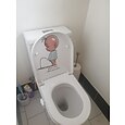 Funny Warning Toilet Stickers Cartoon Child Urination Toilet Lid WC Door Sticker Removable Household Self-Adhesive Decor Paper