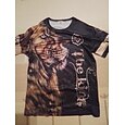 Herren Unisex Tiger Grafik-Drucke T Shirt Kurzarm T-Shirt 3D-Druck Rundhalsausschnitt Hemd Sport Brautkleider schlicht Groß und hoch Outdoor Strasse Täglich Schwarz / Weiß Silber+golden Gold + Schwarz