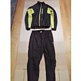 Arsuxeo Herren Langarm Fahrradhose mit Jacke Winter Grün Rot Blau Volltonfarbe Fahhrad Jacke Sportkleidung warm halten Wasserdicht Windundurchlässig Feuchtigkeitsabsorbierend Reflexstreiffen Sport