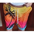 Men's Board Shorts Swim Shorts Swim Trunks Bermuda shorts Beach Shorts Drawstring Elastic Waist 3D Print Graphic Coconut Tree Breathable Quick Dry Short Casual Daily Holiday Streetwear Hawaiian