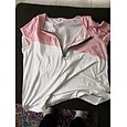 Women‘s Summer Contrast Printing V-neck Zipper Short-sleeved Shirt T-shirt Top