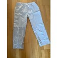 Women's Chinos Normal Linen Cotton Blend Black Blue Solid Mid Waist Full Length Casual Daily Summer Spring