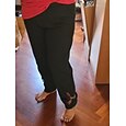 Women's Pants Trousers Cotton And Linen Dark Yellow Black White Fashion Casual Daily Side Pockets Cut Out Full Length Comfort Plain S M L XL 2XL