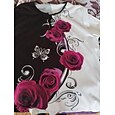Women's T shirt Tee Henley Shirt Floral Graphic Striped Casual Pink Gray Button Print Short Sleeve Tunic Basic V Neck Regular Fit