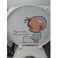 Lustige Warnung Toilettenaufkleber Cartoon Kind Wasserlassen Toilettendeckel WC-Türaufkleber Abnehmbarer Haushalt Selbstklebendes Dekorpapier