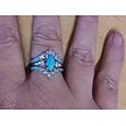 anello da donna gioielli con diamanti turchesi naturali set di anelli 3 pezzi anelli impilabili pietre preziose naturali scintillanti per regali di gioielli per madri di San Valentino fidanzata