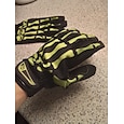 QEPAE Winter Gloves Bike Gloves Cycling Gloves Winter Full Finger Gloves Anti-Slip Windproof Warm Breathable Sports Gloves Mountain Bike MTB Outdoor Lycra Black White Green Black Skull for Adults'