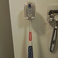 Toothbrush Holder Wall Mounted Dust Covered Bathroom Toothbrush Storage Organizer White Toothbrush Hanger Rack