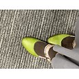نسائي كعوب مضخات ماري جين أحذية مصنوعة يدويا أحذية كلاسيكية زفاف مناسب للحفلات ورد كعب مخروطي كعب الخيال أمام الحذاء على شكل دائري أنيق عتيق جلد أخضر