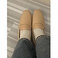 Dames Platte schoenen Grote maten Klassieke instappers Zachte schoenen Dagelijks Platte hak Ronde Teen Klassiek Casual Comfortabel Imitatieleer Leegloper Zilver Amandel Zwart