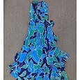 Sukienka maxi z szyfonu w kwiatowe wzory (pasek w zestawie)