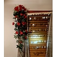 1PC Artificial Hanging Flower (3.3ft), Premium Oxidation Resistance Artificial Flower, Simulation Rose Vine, Real Touch Vine Arrangement, Room Decor, Home Decor, Bedroom Decor, Wedding Decor