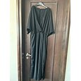 Women's Black Dress Casual Dress Plain Dress Long Dress Maxi Dress Cotton Pocket Daily Date Fashion Basic V Neck 3/4 Length Sleeve Black Color