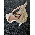 dames trouwschoenen voor de bruid dames bruidsmeisje parel stiletto kunstleer open teen strappy hoge hak klassieke pumps wit beige