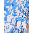 kvinders afslappet kjole blomstret ruched bælte off shoulder pufærm maxi kjole hawaiian date ferie sommer