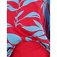 Pentru femei Cămașă Bluză Seturi de pantaloni Floral Imprimeu Vacanță Elegant Episcop Manșon Lung Pe Umăr Fucsia Vară Primăvară