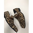 Férfi Papucsok & Balerinacipők Nyomtatási cipők Öltözködők Bőr Olasz teljes kiőrlésű marhabőr Kényelmes Csúszásmentes Papucs Sárga-barna