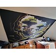 boomhutten bos hangend tapijt kunst aan de muur groot tapijt muurschildering decor foto achtergrond deken gordijn thuis slaapkamer woonkamer decoratie