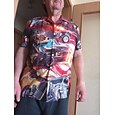Voor heren Automatisch Overhemd Hawaiiaans overhemd Aloha-shirt Korte mouw Overhemd Cubaanse kraag Sport Modieus Streetwear Buiten Casual Hawaii Rood S M L