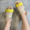 dámské barevné espadrilkové sandály na platformě – stylové a pohodlné páskové letní sandály pro ležérní outfity a dovolenou na pláži