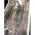 グアダルーペの聖母家の装飾キャンバス絵画リビングルーム背景壁画ポスターフレームレススプレー絵画コア