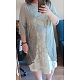 Šaty pro absolventky Midi Šaty Dvoudílný Šaty Set Svatební Host Koktejlové Šaty Květinové Šifon Ležérní Móda Elegantní Moderní Tisk Jaro Kulatý Výstřih S Polovinou Rukávu Volný Střih Růžová Modrá