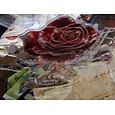 2Dフラットローズ、妻へのギフト、妻の誕生日プレゼント、お母さんへのローズギフト、模造クリスタルローズ、永遠のローズ、妻の親友、ガールフレンド、電気不要