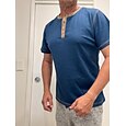 Pánské Waffle Henley košile Trička Krátký rukáv Kostkovaný Módní Designové Pohodlné Knoflíky Henley Venkovní Ležérní Denní Léto Černá Bílá Žlutá Tričko Henley