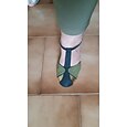 Dámské Podpatky Lodičky Sandály Mary-jane Větší velikosti Párty Venkovní Valentýn Barevné bloky Mašle Vysoký úzký Oblá špička Elegantní Vinobraní Módní Chůze Umělý semiš Spona Řemínek ve tvaru