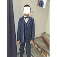 4 kusy Oblek pro mládence Chlapecké Děti Oblek Formální oblek Blazer & Vesta & Kalhoty & Kravata Formální Párty Valentýna Módní Chladný Pevná barva Kapsy Bílá Fialová Námořnická modř Polyester