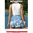 US Open Dámské Sportovní sada Tenisová sada Tenisová sukně Tenisové tričko 2 kusy Bez rukávů Slátanina Tisk Prodyšné Tenis Golf Badminton Přehnutý Květiny Sukně Růžová Modrá Fialová Oblečení na tenis