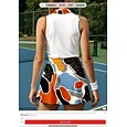 US Open Dámské Sportovní sada Tenisová sada Tenisová sukně Tenisové tričko 2 kusy Bez rukávů Slátanina Tisk Prodyšné Tenis Golf Badminton Přehnutý Grafika Sukně Námořnická modř Modrá Fialová Oblečen