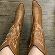 Women's Brown Western Cowboy Boots with Classic Embroidery – Vintage Mid-Calf Riding Boots for Ranch Life, Country Concerts, and Daily Outdoor Wear