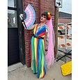 Hrdost Duhová Šaty Maxi šaty z duhového šifonu Dospělé Dámské Na běžné nošení Pride Parade Měsíc hrdosti předvečer Všech svatých Karneval Jednoduchý karnevalový kostým