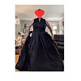 A-line večerní šaty elegantní šaty formální podzimní vlečka bez rukávů V výstřih satén s sklady