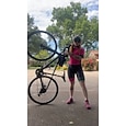 女性用 半袖 ショーツ付きサイクリングジャージー トライスーツ 夏 ポリエステル ブラック / イエロー ブラック / オレンジ レッド / シルバー バイク スーツウェア 高通気性 速乾性 後ポケット モイスチャーコントロール スポーツ マウンテンサイクリング ロードバイク 衣類 / 伸縮性あり