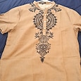 Pánské plátěná košile Tričko Henley retro košile Vintage košile Etnická košile Geleneksel Dovolená Denní Trávová zelená Khaki Béžová Krátký rukáv Stojáčkový límec Léto Jaro Oblečení Tisk