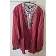 Per uomo Etnico Camicia camicia di lino Manica lunga Di tendenza Streetwear Originale Esterno Giornaliero Per uscire Primavera estate Colletto alla coreana Stampa Giallo Verde chiaro Rosa Rosso Blu
