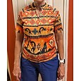 Pánské Cyklodres Krátký rukáv Kolo Tričko Dres se 3 zadními kapsami Horská cyklistika Prodyšné Rychleschnoucí Anatomický design Odvod Žlutá Retro Sportovní Oblečení