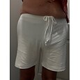Pánské Tepláky Kraťasy Bermudské kraťasy Šňůrky Elastický pas Bez vzoru Pohodlné Sportovní Krátký Jóga Denní Posilovna Oblečení na atletiku Bílá Khaki Lehce elastické
