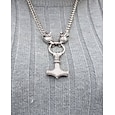 Viking Wolf Head Steel Necklace Pirate Retro Vintage Medieval Nordic Culture Men's Accessories Jewelry