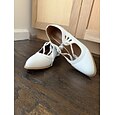 dámské vintage šněrovací kožené lodičky - elegantní vykrojené oxfordky pro retro a formální příležitosti