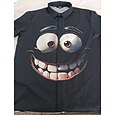 Per uomo Cartoni animati Divertente Faccia Sorridente Camicia Camicia Estiva Camicia con Bottoni Manica Corta Moda Casual Vacanza Feste Ferie Estate Primavera Collo ripiegato Stampa 3D camicie con