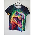 Boys 3D Graphic Animal Dinosaur T shirt Short Sleeve 3D Print Summer Spring Active Sports Fashion Kids 3-12 Years Outdoor Casual Daily Regular Fit