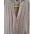 Dame Camisole Tank Top Uten Ermer Drapert V-Hals Taupe Teksturert Lett Elegant Sommer Top Casual til Formell Allsidig Bruk