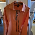 Men's Shirt Linen Shirt Viking Style Popover Shirt Summer Shirt Beach Wear Solid Color Vacation Street White Blue Orange Green Long Sleeve Collarless Clothing Apparel Drawstring