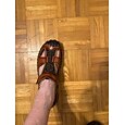 Sandalias de piel sintética marrón para hombre, diseño retro con hebilla y soporte para el arco, perfectas para caminar a diario, usar al aire libre y viajar en vacaciones.