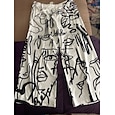 Hombre Pantalones Pantalones de verano Pantalones de playa Diseño de cordón elástico Bolsillo delantero Pierna recta Estampados Pintada Comodidad Suave Casual Diario Moda Design Negro Blanco