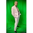 Men's Beach Wedding Linen Suits Notch Lapel Pink Sky Blue Casual Street Style Solid Colored Standard Fit 2 Piece Single Breasted One-button