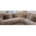 Housses de canapé inclinables en forme de L, housses de canapé d'angle bordeaux en velours extensible pour canapé inclinable, lavables et douces (housse de dossier 4 pièces)&amp;housse de siège, 1